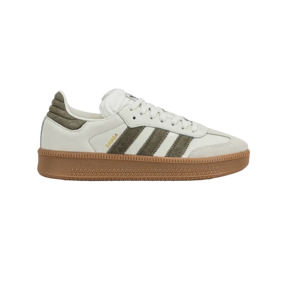 Adidas White and Green Retro Sneakers